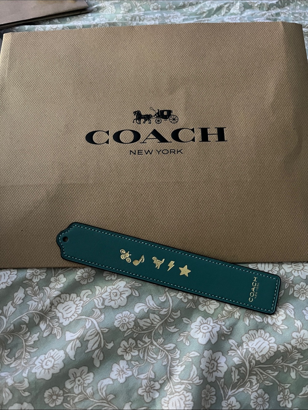 Coach leather bookmark 🔖